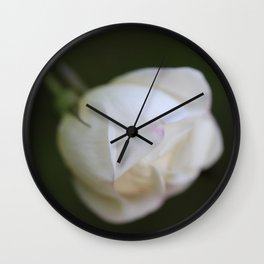 White rosebud Wall Clock