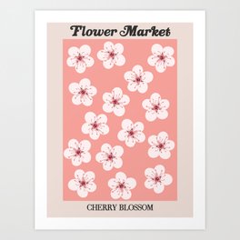 flower market / cherry blossom Art Print