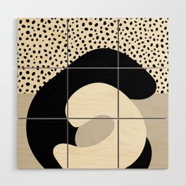 Love Black White Abstract Wood Wall Art
