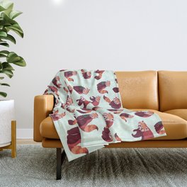 Red Panda Pattern Throw Blanket