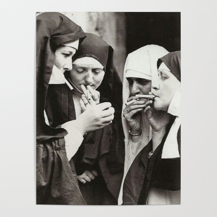 Nuns Smoking Poster