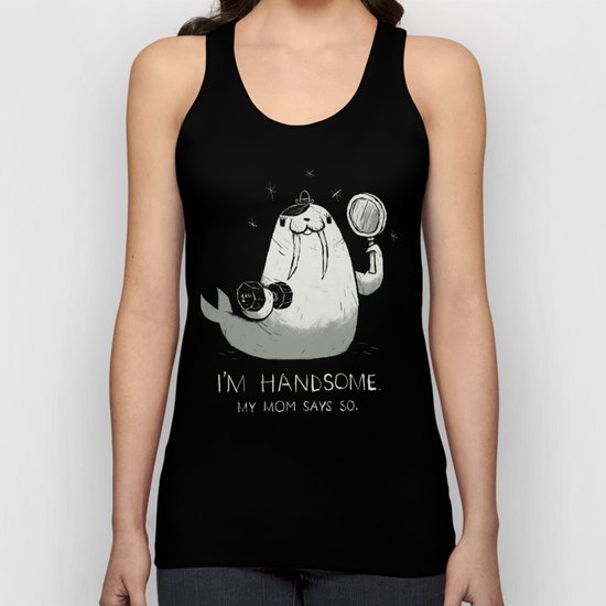 i'm handsome. (mom) Unisex Tank Top