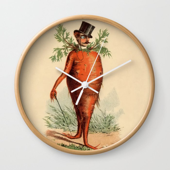 Victorian Carrot Man Wall Clock