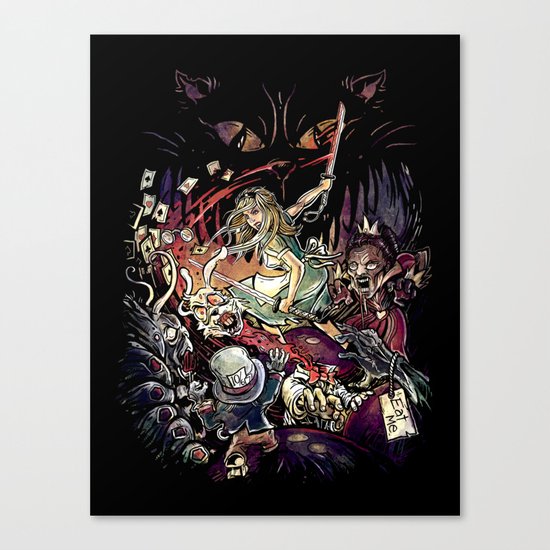 Zombies in Wonderland Canvas Print