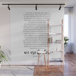 we are healed. Isaiah 53 Wall Mural