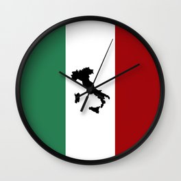 Italian Flag & Boot Wall Clock