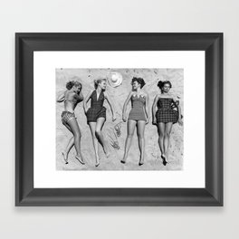 4 Girls Sunbathing Framed Art Print