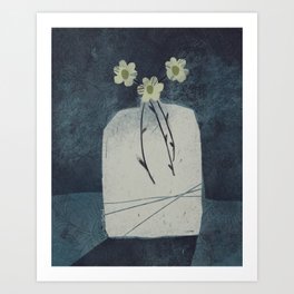Thirsty Little Flowers in a Vase Art Print