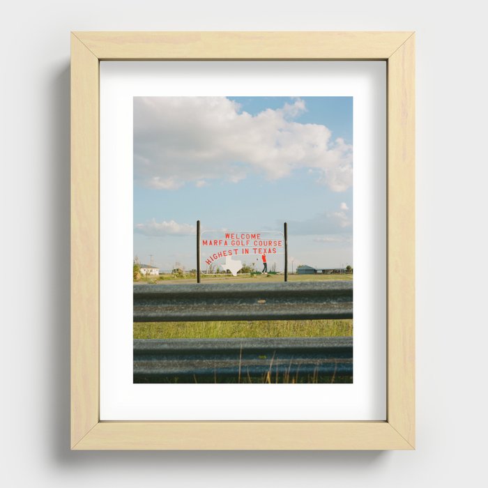 Marfa Golf Course on Film Recessed Framed Print