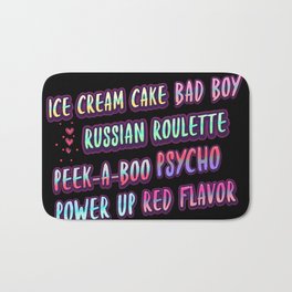 red velvet title Bath Mat | Redvelvet, Psycho, Graphicdesign, Peek A Boo, Badboy, Icecreamcake, Russianroulette 