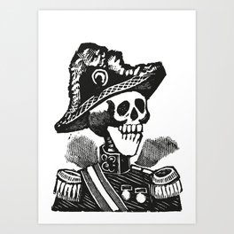 Calavera Colonel | Skeleton | Day of the Dead | Dia de los Muertos | Skulls and Skeletons | Vintage Skeletons | Military | Posada | Art Print