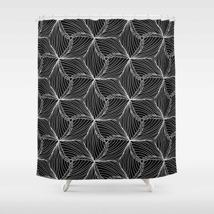 Trippy Hexagon Shower Curtain By Maruchie