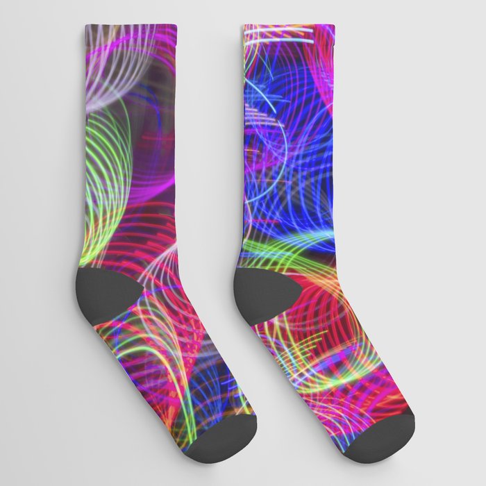 Neon Spirals Socks
