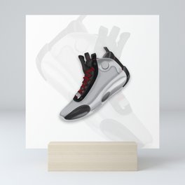 Red and Grey Shoe Mini Art Print