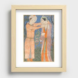 Princely Couple, 1405, Persian Art Recessed Framed Print
