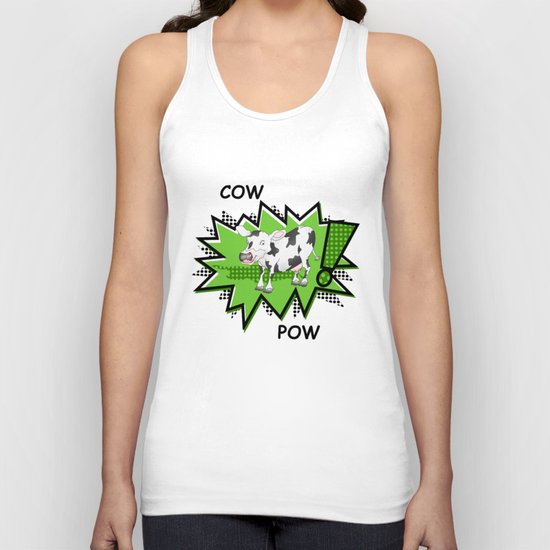 Cow Pow Unisex Tank Top