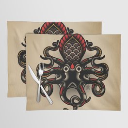 Traditional Tattoo Octopus  Placemat