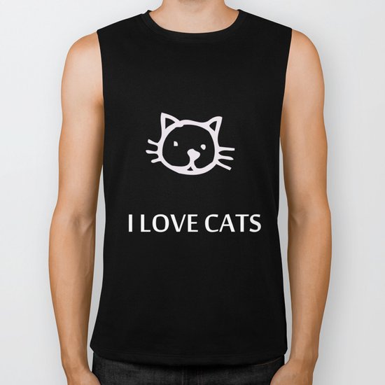 I LOVE CATS Biker Tank
