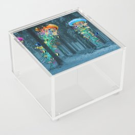 New Winter forest of Electric Jellyfish Acrylic Box
