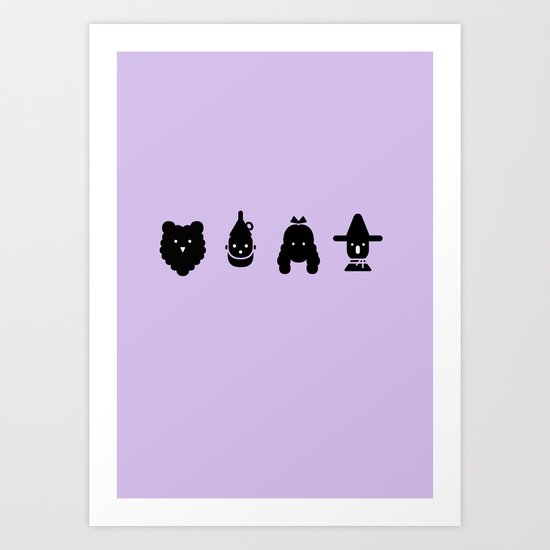 cowardly lion, tin man, dorothy & scarecrow Art Print