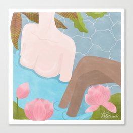 summer of lotus pond Canvas Print