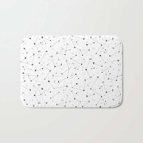 Constellations (White) Bath Mat