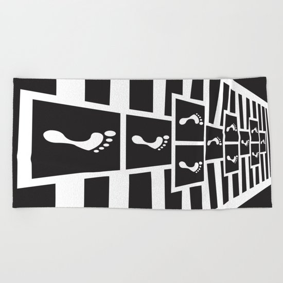 Walk The Road Beach Towel