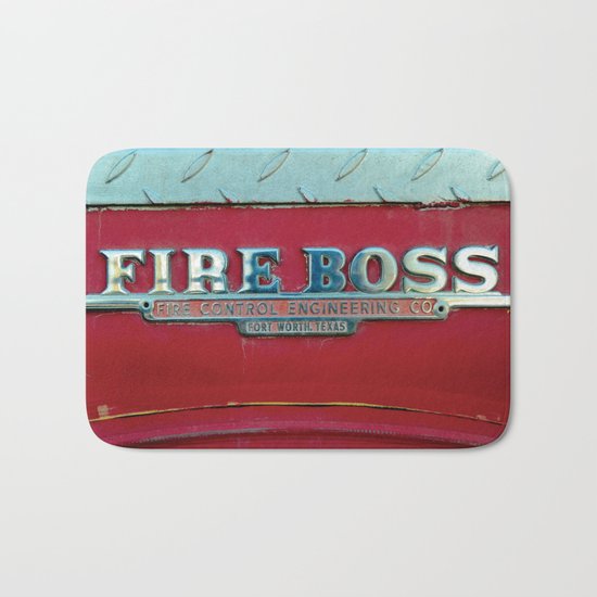 Fire Boss - Fort Worth - Fire Engine Red and Chrome Bath Mat