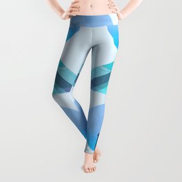 Abstraction_BLUE MOON_WOLF_FOREST_Minimalism_001 Leggings