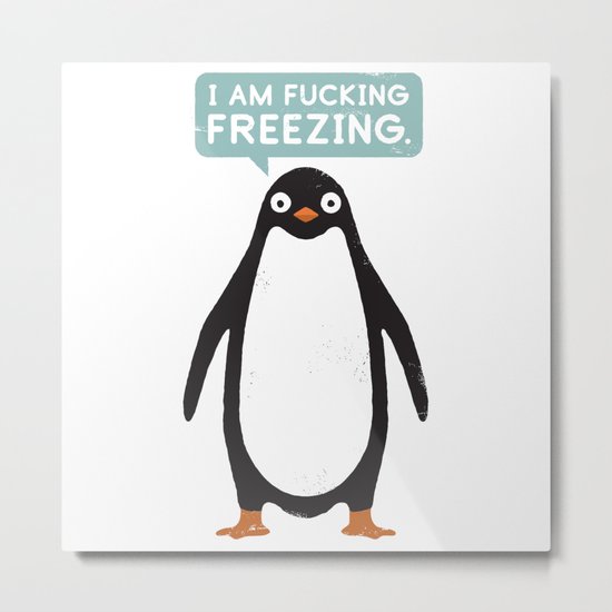 Talking Penguin Metal Print