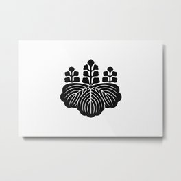 Toyotomi Clan · Black Mon Metal Print | Crest, Heraldry, Mon, Paulownia, Government, Toyotomi, Samurai, Family, Japanese, Kamon 
