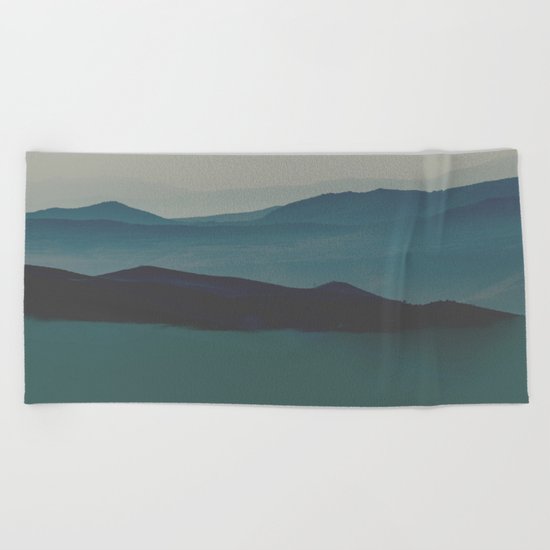 Blue valley Beach Towel