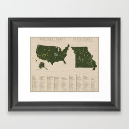 US National Parks - Missouri Framed Art Print