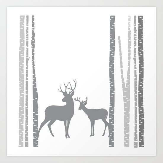 Lonely Deer No. 2 Art Print