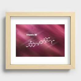 Vitamin B9, folic acid, Structural chemical formula Recessed Framed Print