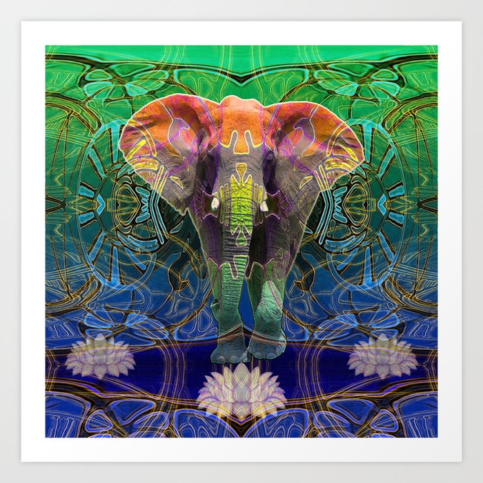 Wandering Elephant Art Print