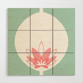 Art deco lotus Wood Wall Art