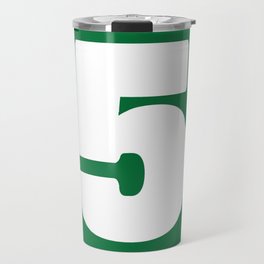 5 (White & Olive Number) Travel Mug