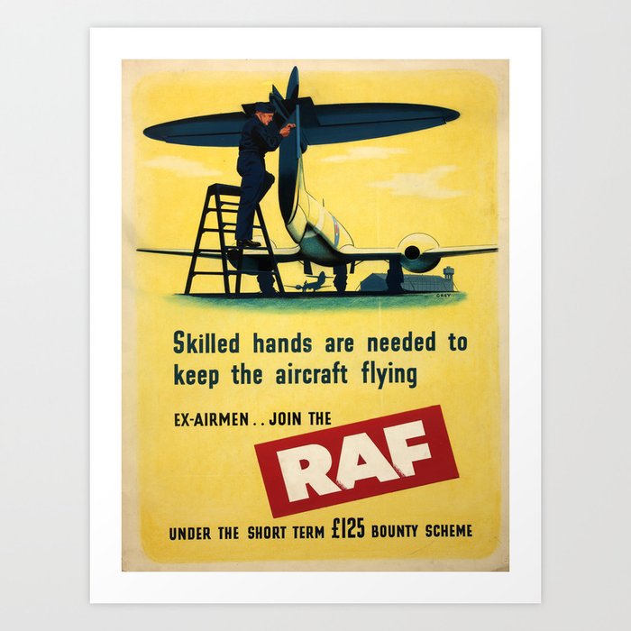 Vintage poster - Royal Air Force Art Print