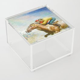 The Horse Race by Newell Convers Wyeth Acrylic Box