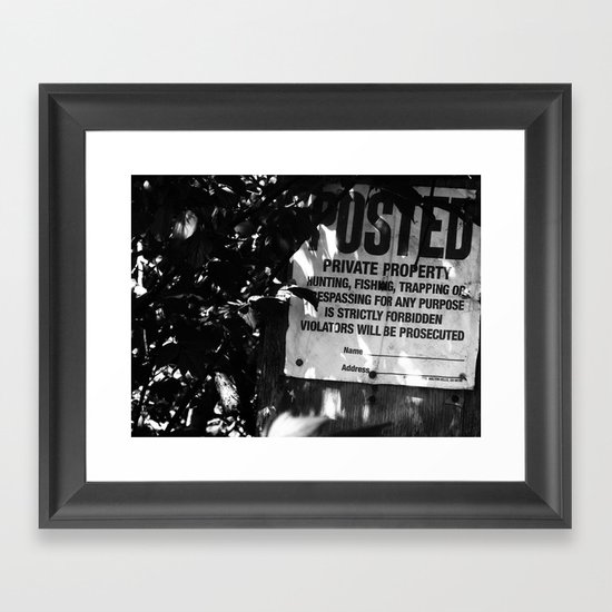 Trespassing Framed Art Print