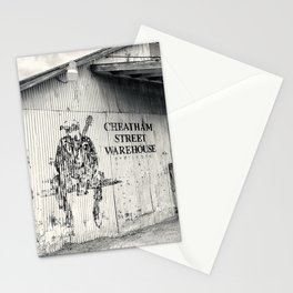 Black & White/Sepia-toned Photograph of Cheatham Street Warehouse, San Marcos, Texas Stationery Cards
