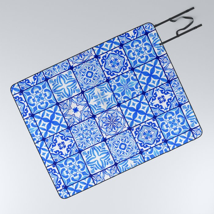 Azulejos tile Picnic Blanket