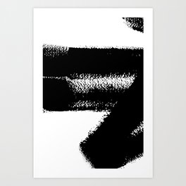 Black White Abstract Painting 757b Art Print