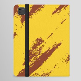 Abstract Charcoal Art Orange Yellow iPad Folio Case