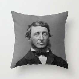 Benjamin Maxham - portrait of Henry David Thoreau Throw Pillow