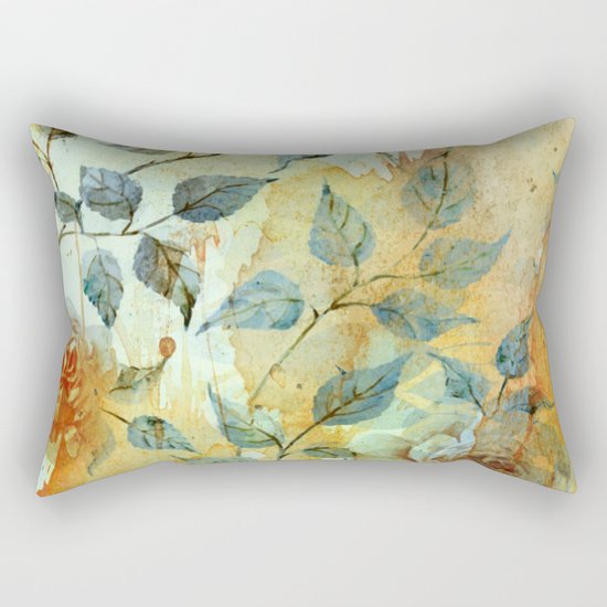 roses and orange splash Rectangular Pillow