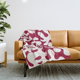 White Matisse cut outs seaweed pattern 6 Throw Blanket