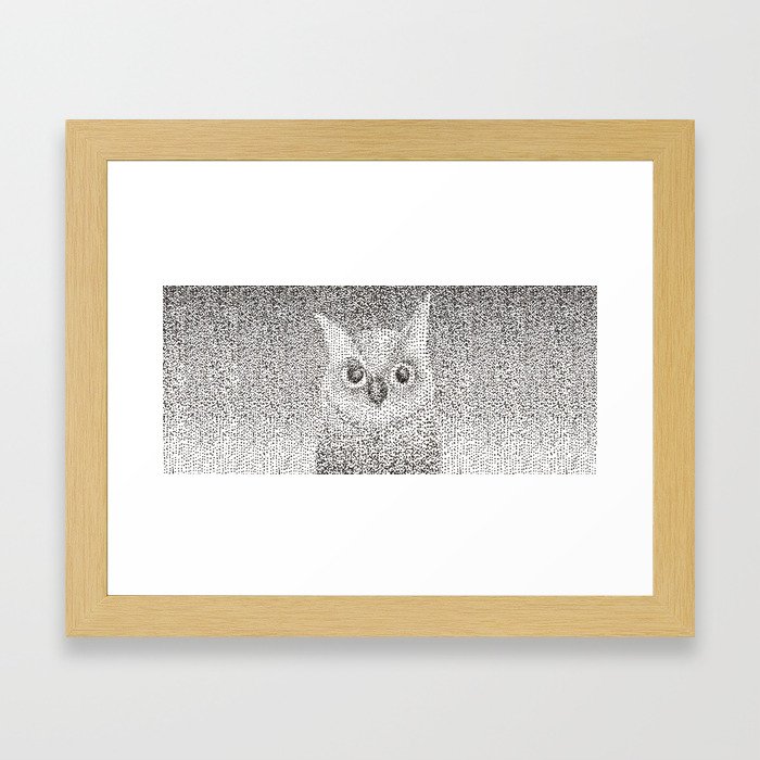 BW Owl (wider) Framed Art Print