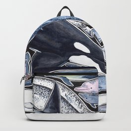 Dolphin, orca, beluga, narwhal & cie Backpack | Orcalover, Watercolor, Dolphinart, Beluga, Other, Orca, Cetacean, Riverdolphin, Illustration, Pinkdolphin 